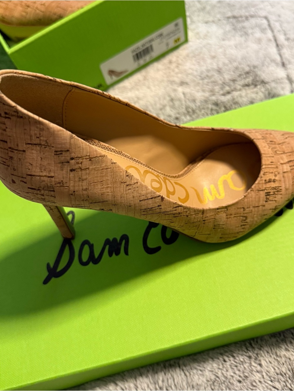 Sam Edelman Hazel Pointed-Toe Pump in Natural Cork
